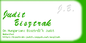 judit bisztrak business card